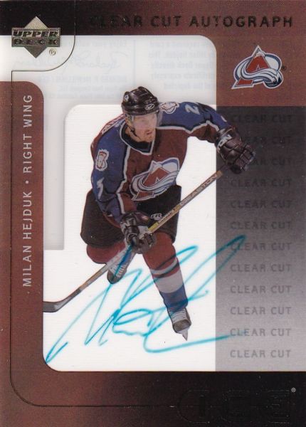 AUTO karta MILAN HEJDUK 01-02 UD Ice Clear Cut Autograph číslo MH